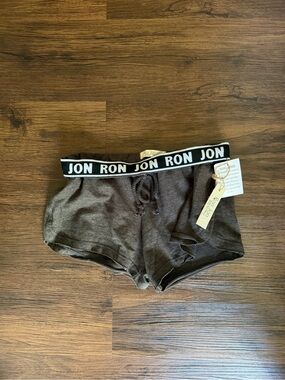 Ron Jon Black Elastic Waist Lounge Shorts